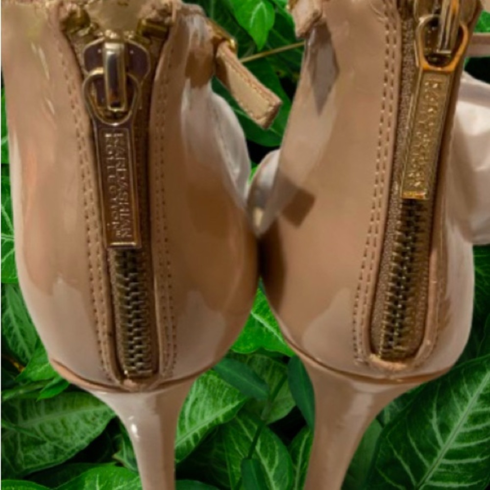 Kardashian Kollection Helen Nude stiletto heels/open toe size 9 & ankleT strap - Picture 11 of 13